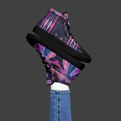 LO FI Women’s high top canvas shoes - Free Delivery! Rock / Metal / Electronic / EDM / Underground - Alternative Apparel and Merch Only from Phase B Records.