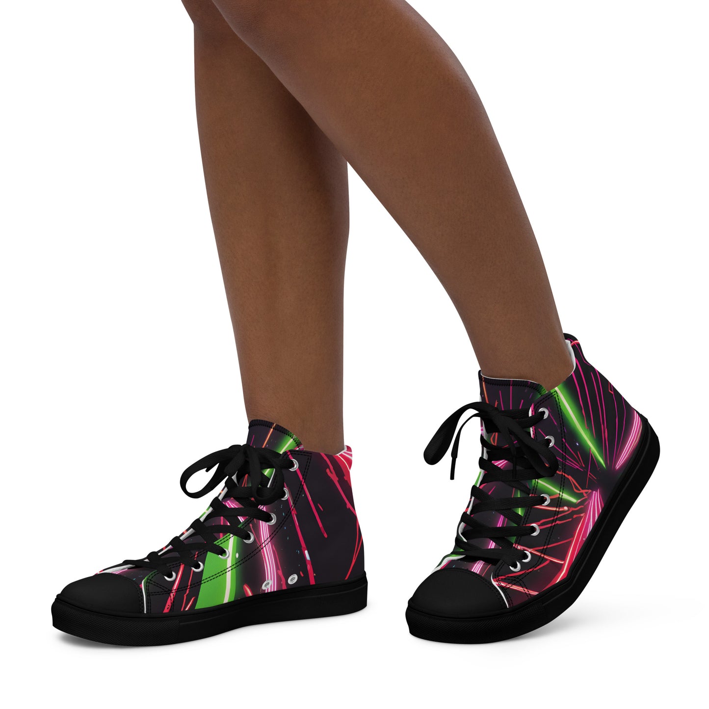 Phase B Records EDM Women’s high top canvas shoes - Free Delivery! Rock / Metal / Electronic / EDM / Underground - Alternative Apparel and Merch Only from Phase B Records.