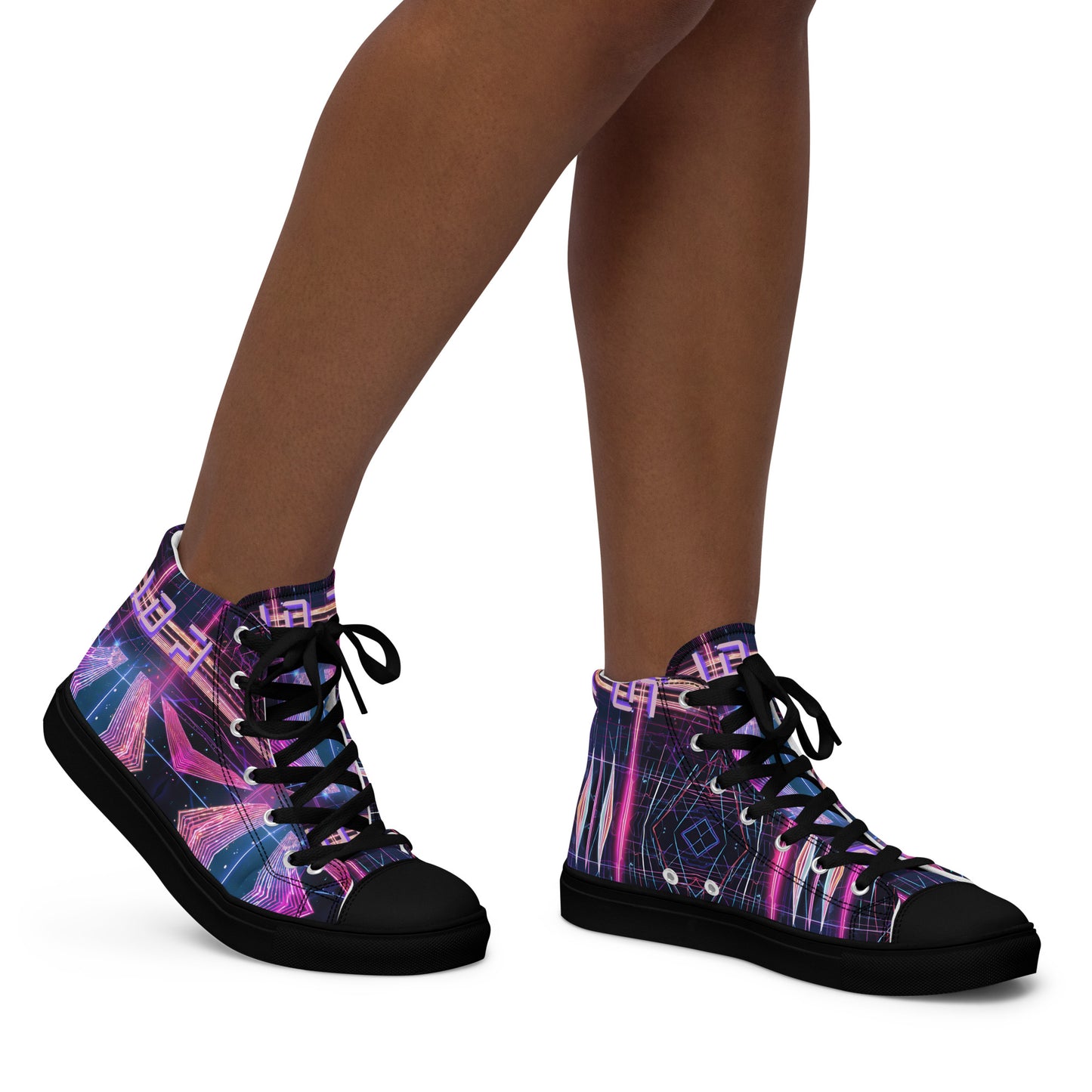 LO FI Women’s high top canvas shoes - Free Delivery! Rock / Metal / Electronic / EDM / Underground - Alternative Apparel and Merch Only from Phase B Records.