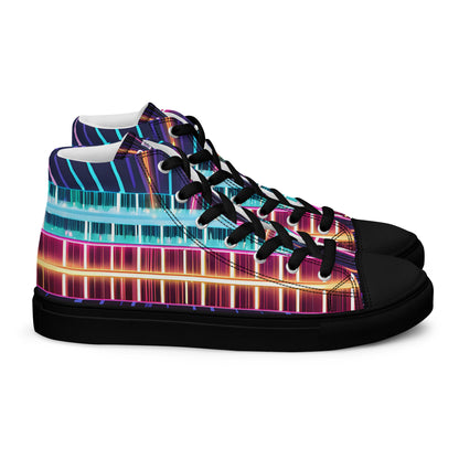 Clip Dist. Women’s high top canvas shoes - Free Delivery! Rock / Metal / Electronic / EDM / Underground - Alternative Apparel and Merch Only from Phase B Records.