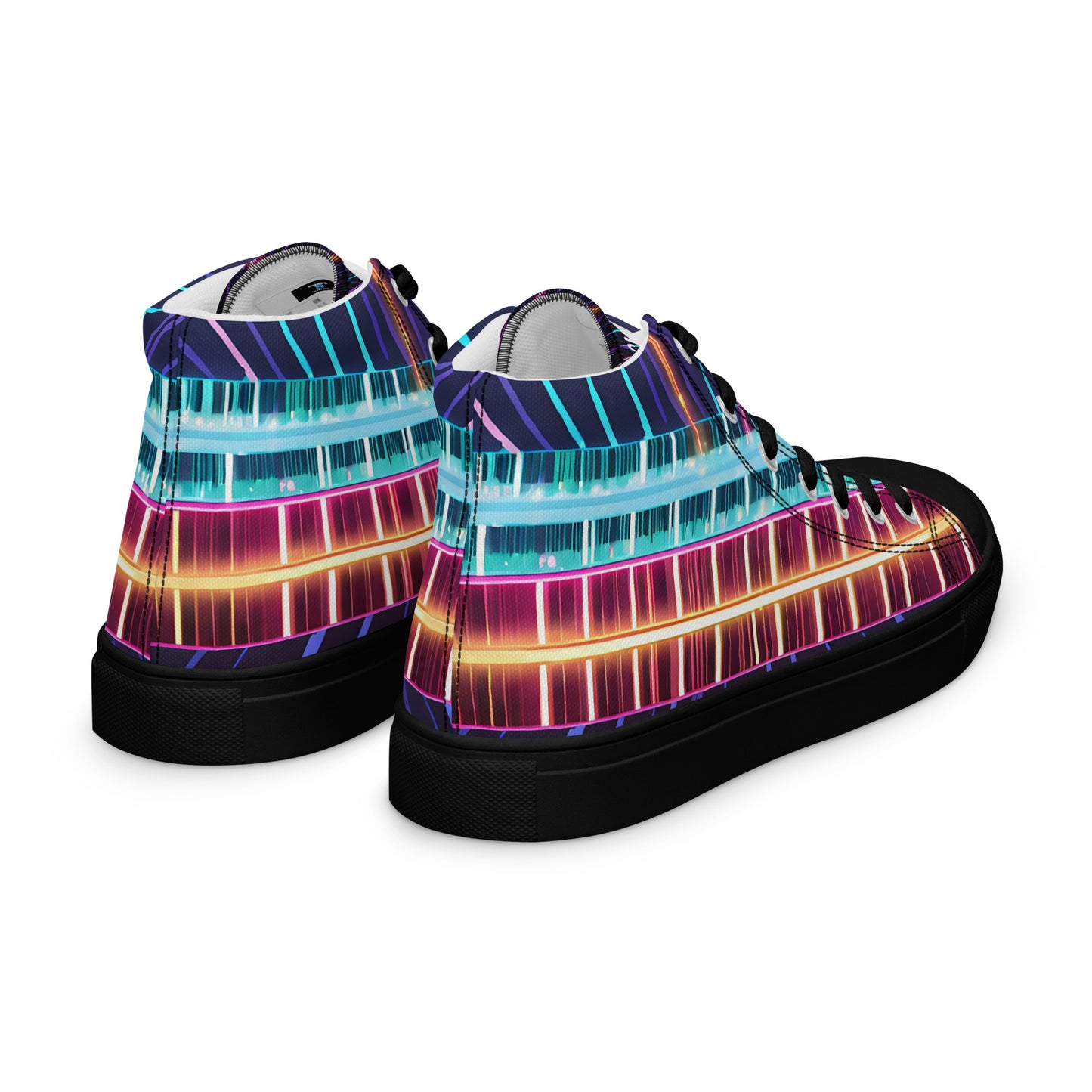 Clip Dist. Women’s high top canvas shoes - Free Delivery! Rock / Metal / Electronic / EDM / Underground - Alternative Apparel and Merch Only from Phase B Records.