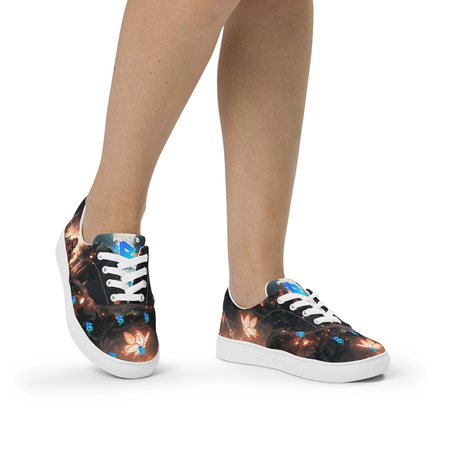 Phase B Music Women’s lace-up canvas shoes - Free Delivery! UK Techno / EDM / Electronic Graphic Merch / Alternative Apparel and Merch Only from Phase B Records.