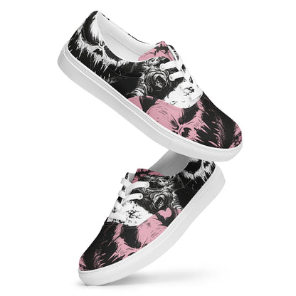 Pink Pumpkin Women’s lace-up canvas shoes