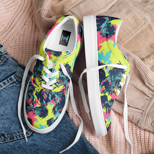 Neon Zombies Women’s lace-up canvas shoes