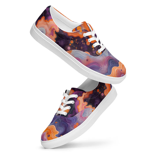 Space Clouds Women’s lace-up canvas shoes