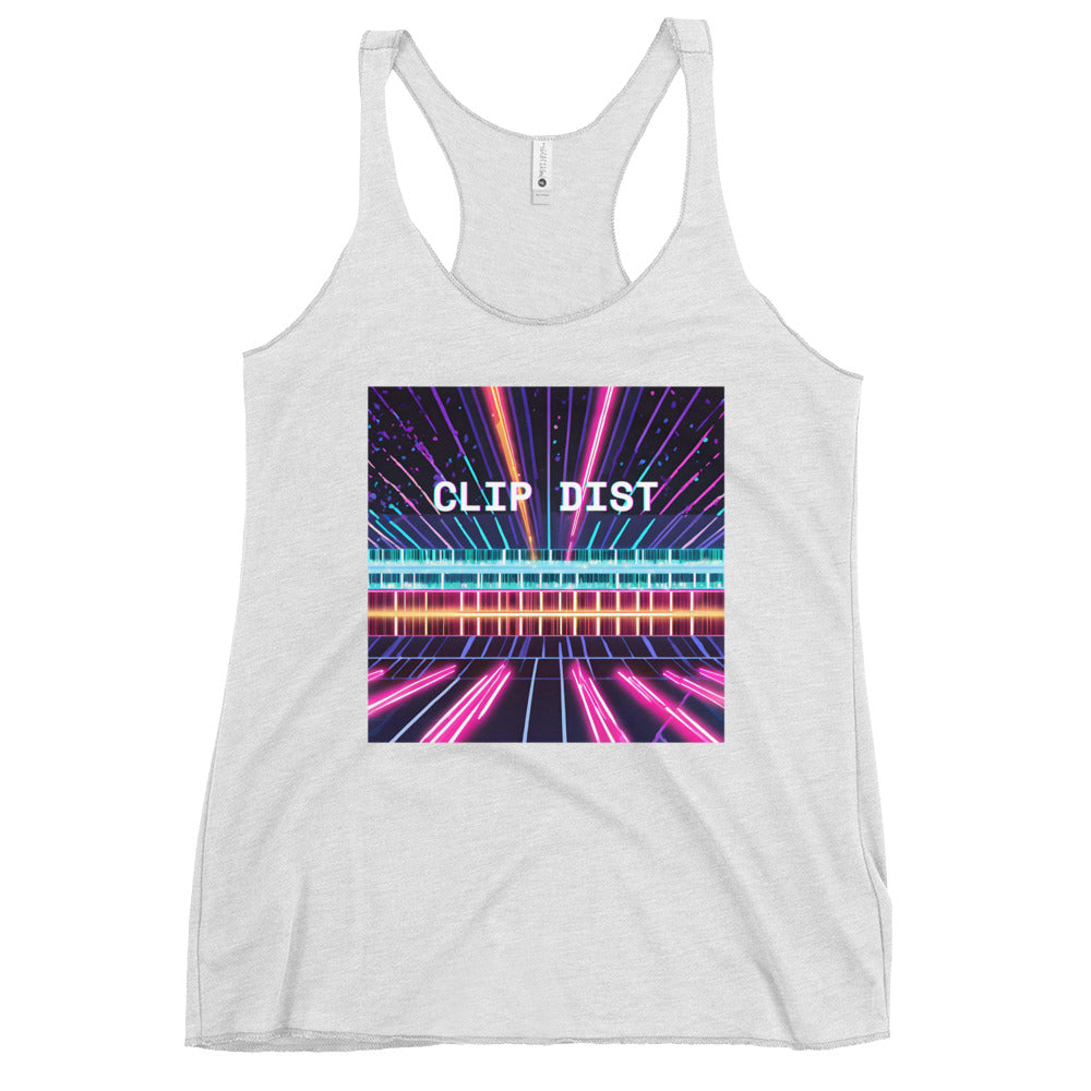 Clip Dist. Women's Racerback Tank - Free Delivery! Rock / Metal / Electronic / EDM / Underground - Alternative Apparel and Merch Only from Phase B Records.