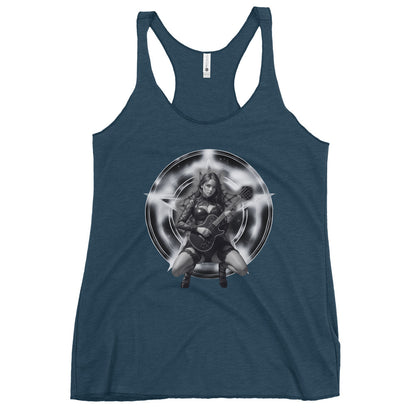 Pinup Guitar Girl Women's Racerback Tank