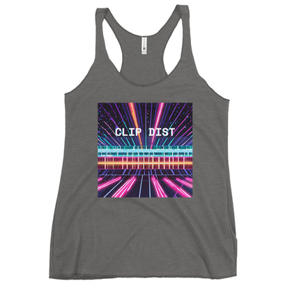 Clip Dist. Women's Racerback Tank - Free Delivery! Rock / Metal / Electronic / EDM / Underground - Alternative Apparel and Merch Only from Phase B Records.