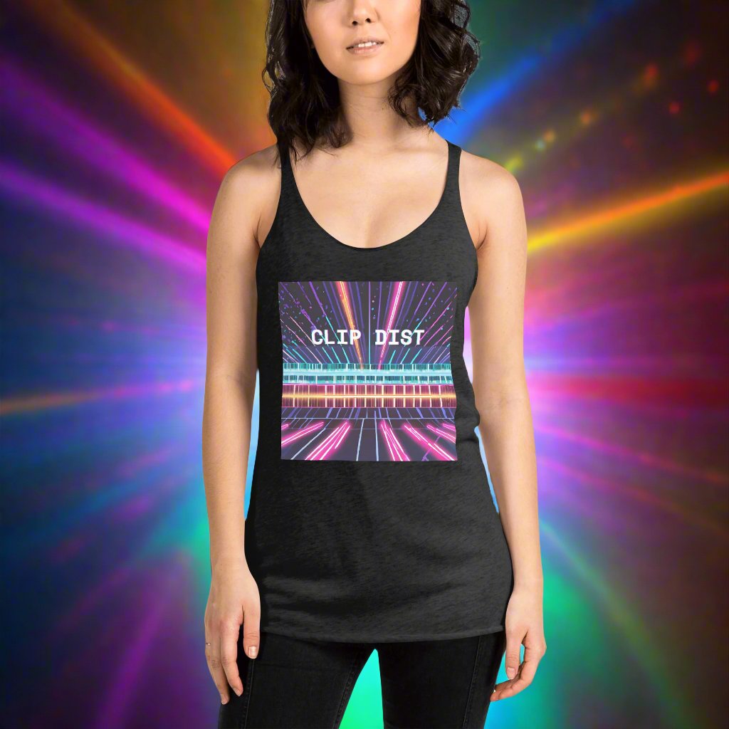 Clip Dist. Women's Racerback Tank - Free Delivery! Rock / Metal / Electronic / EDM / Underground - Alternative Apparel and Merch Only from Phase B Records.