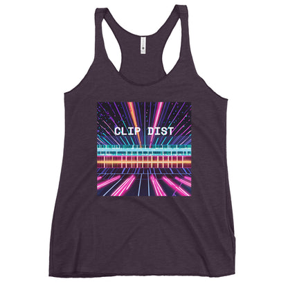 Clip Dist. Women's Racerback Tank - Free Delivery! Rock / Metal / Electronic / EDM / Underground - Alternative Apparel and Merch Only from Phase B Records.