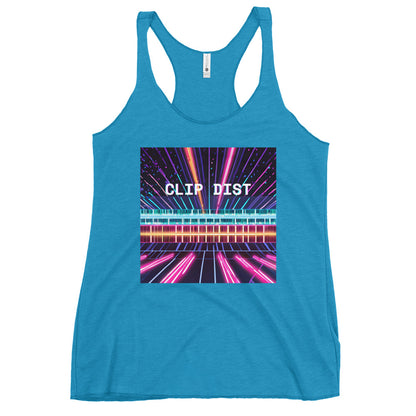 Clip Dist. Women's Racerback Tank - Free Delivery! Rock / Metal / Electronic / EDM / Underground - Alternative Apparel and Merch Only from Phase B Records.